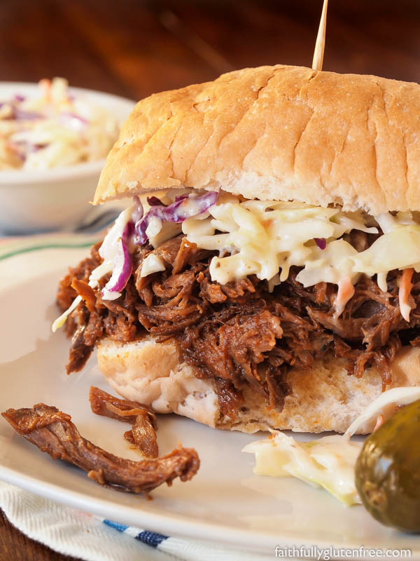 Throw a few ingredients into your slow cooker in the morning, and by dinner you're going to be greeted by the amazing aroma of these Slow Cooker BBQ Beef Sandwiches. This saucy, seasoned shredded beef is great on a bun with a vinegary coleslaw or Swiss cheese.