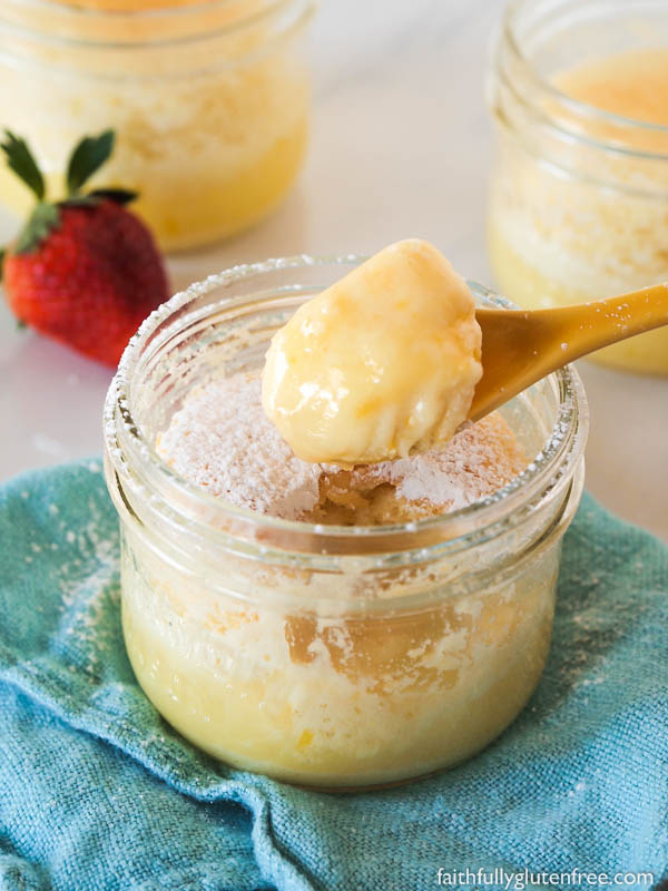 This Gluten Free Warm Lemon Pudding Cake is magical. While it is baking, it creates a light, airy cake on top, with a tangy lemon pudding on the bottom. Sprinkle with some confectioners' sugar before serving, and you've got one impressive (and easy) dessert.