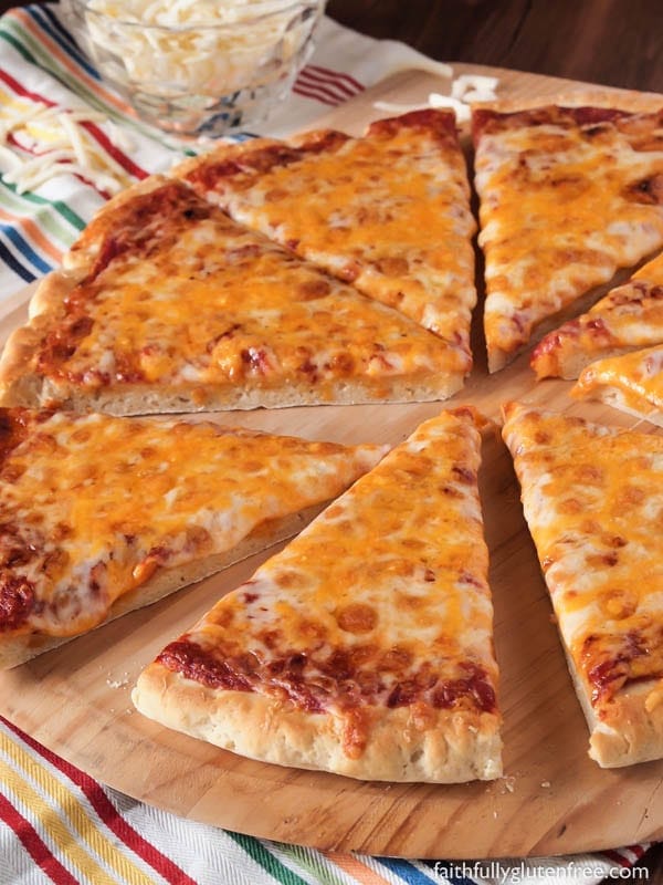 Enjoy pizza night again with this Thick and Chewy Gluten Free Pizza Crust.