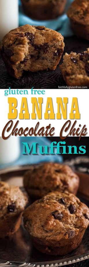 These gluten free Chocolate Chip Banana Muffins are perfect for the lunch kit, or an afternoon pick me up.