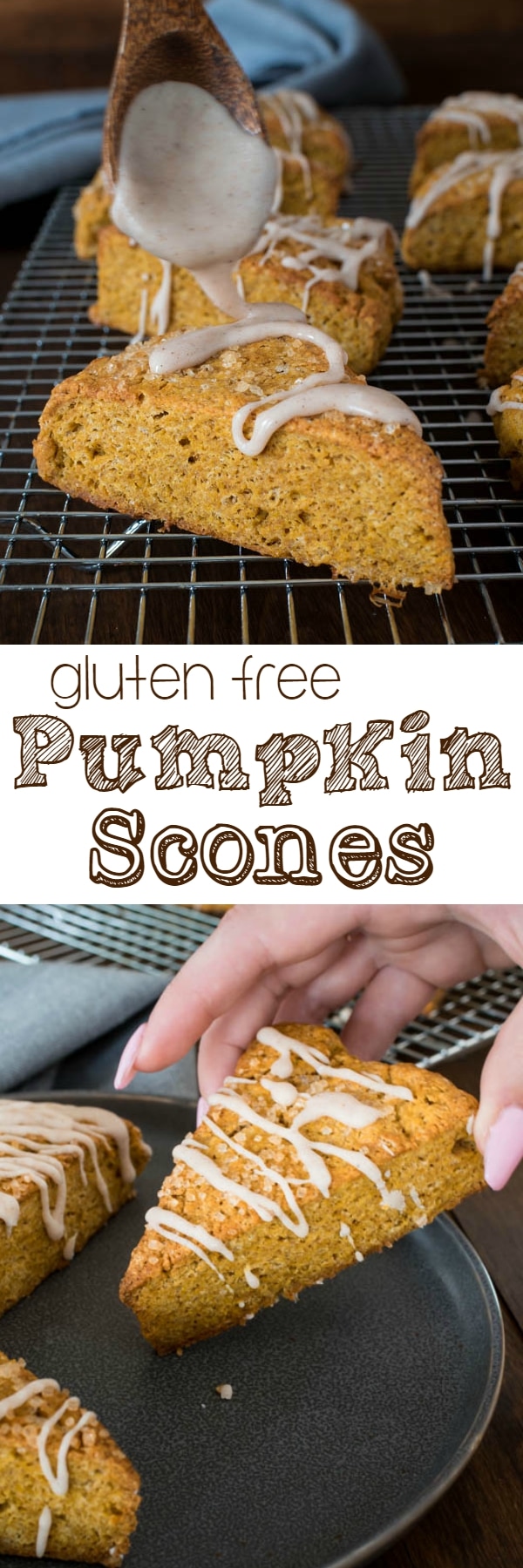 Similar to the seasonal scones offered at Starbucks, these light, fluffy gluten free Pumpkin Scones are filled with the moisture of pumpkin, and the beautiful, comforting aroma of pumpkin pie spice.