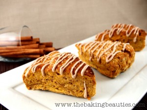 Gluten Free Pumpkin Scones with a Spiced Glaze