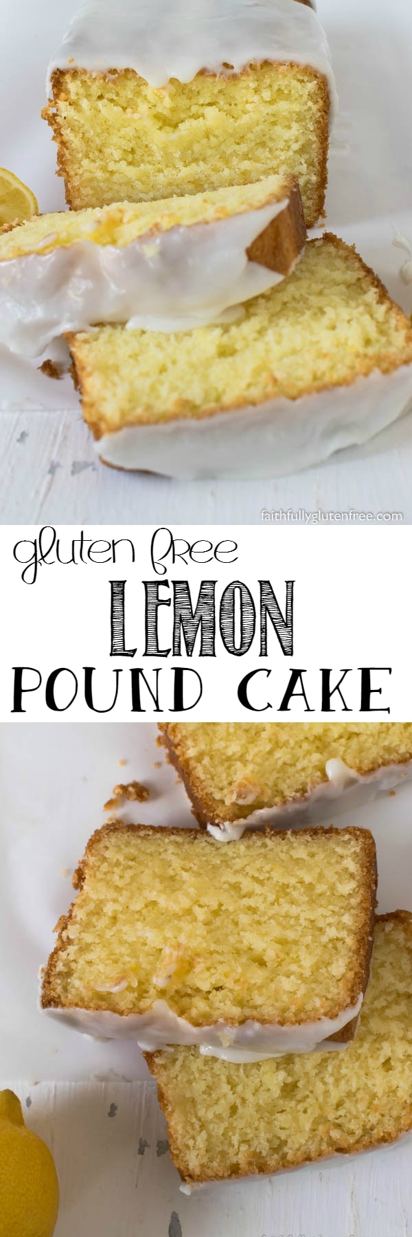 This Gluten Free Lemon Pound Cake, drizzled with a tart lemony glaze, is the perfect dessert, afternoon snack, or little "something special" in your kid's lunch kit.