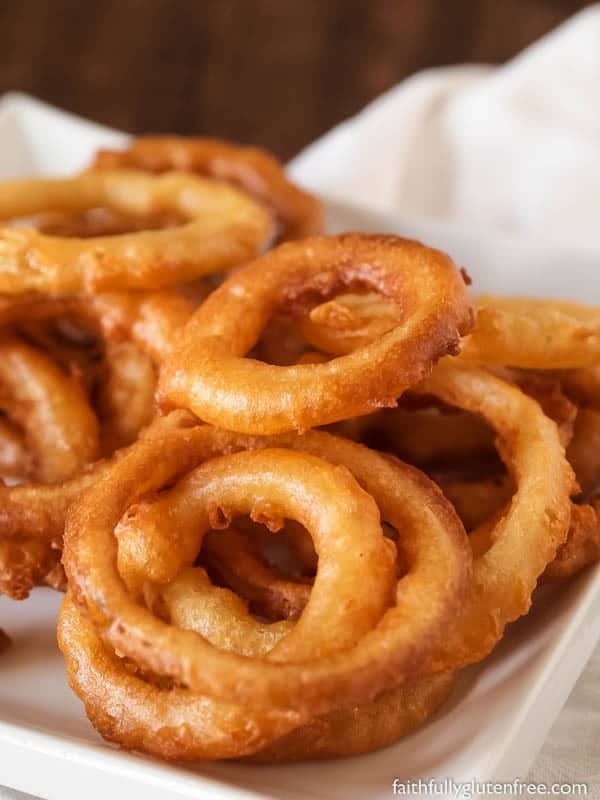 These crispy gluten free Onion Rings are better than any take-out I've ever had, even before having to eat gluten free.