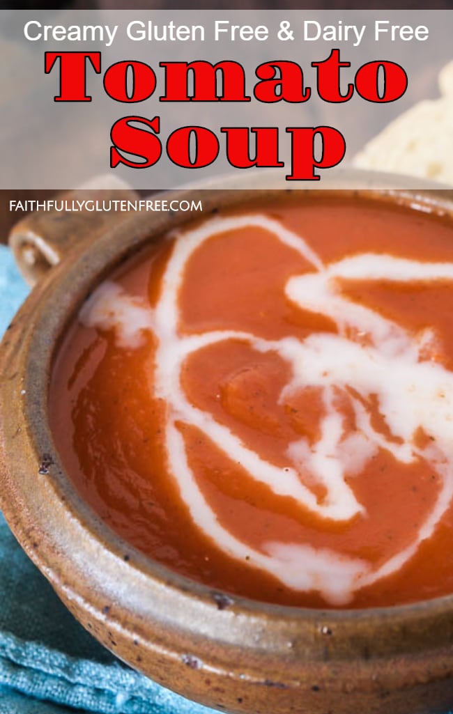 bowl of gluten free dairy free tomato soup