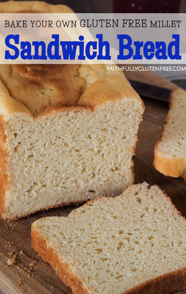 Slices of gluten free Millet Sandwich Bread