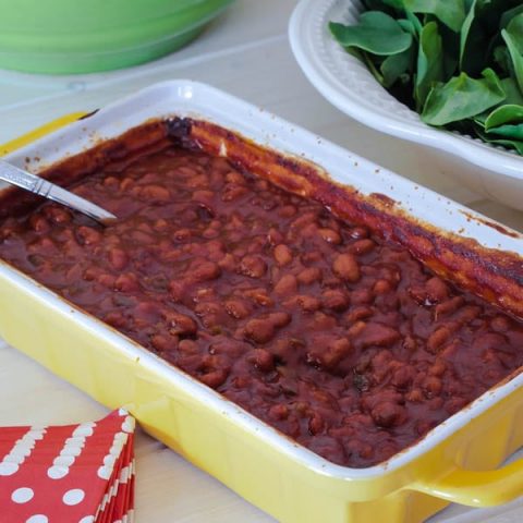 Making the Best Baked Beans is easy when you use bought beans as the base, and then jazz them up to customize them.