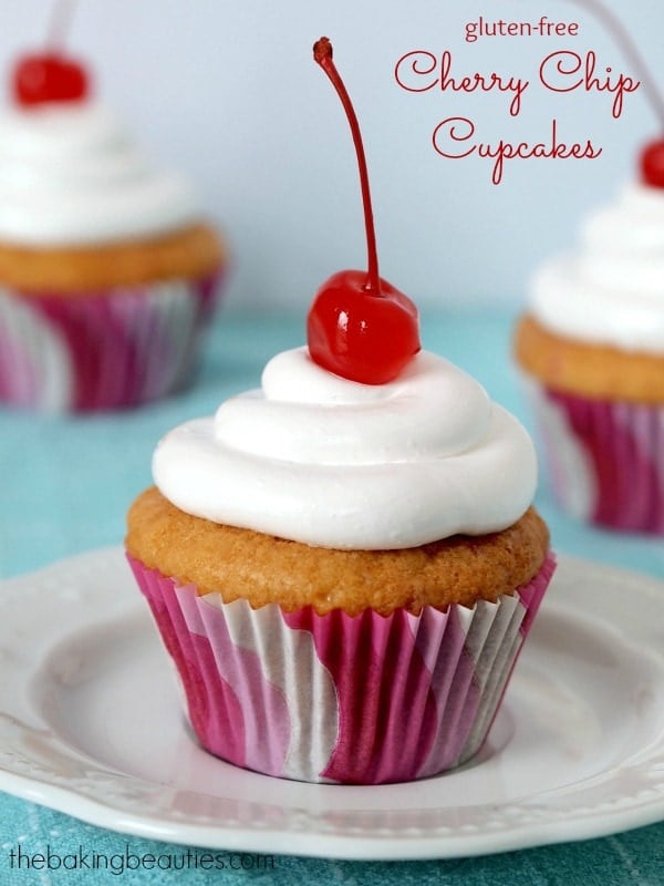 Almond Maraschino Cherry Cupcakes - Your Cup of Cake