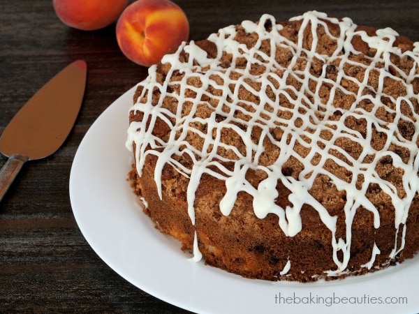 Gluten Free Blueberry Peach Coffee Cake from Faithfully Gluten Free