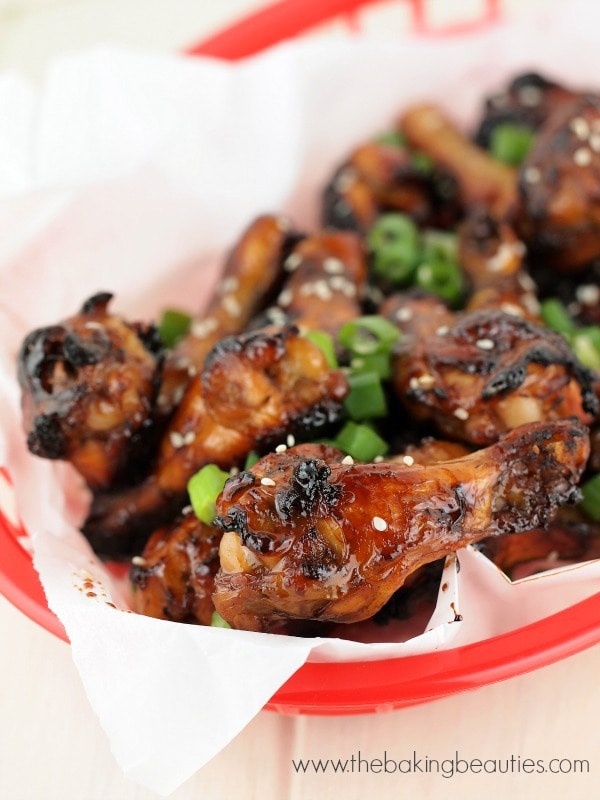 Balsamic Honey Chicken Wings from The Baking Beauties