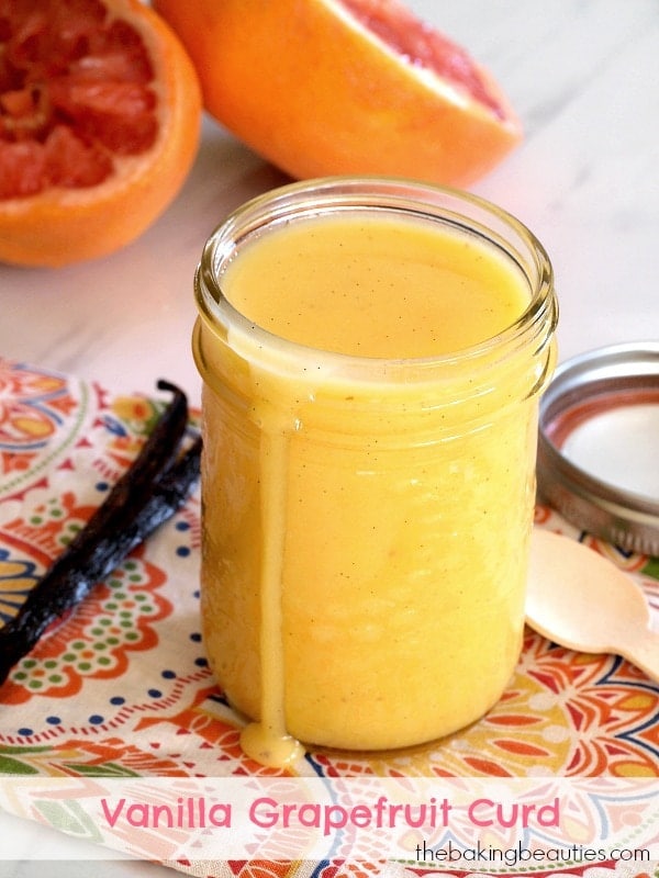 Whip up this easy Vanilla Grapefruit Curd in minutes from The Baking Beauties