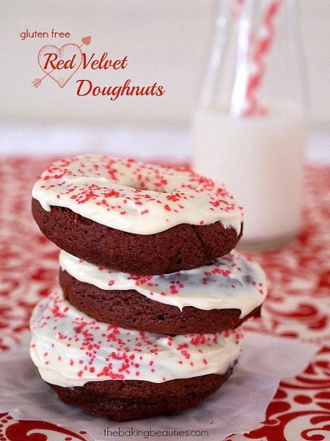 Gluten Free Red Velvet Doughnuts (Baked) by Faithfully Gluten Free