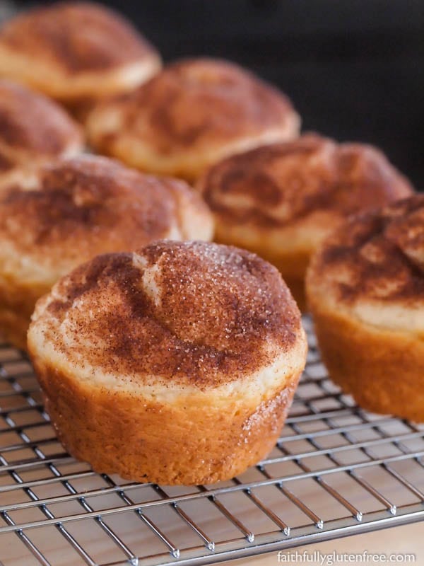 Topped with cinnamon and sugar, these fluffy Gluten Free Snickerdoodle Muffins are the perfect addition to your brunch , lunch or snack.