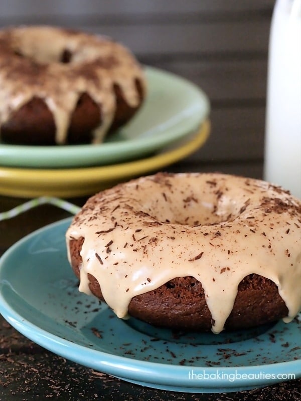 Ready to eat in less than 30 minutes?!? These Gluten Free Chocolate Fudge Doughnuts with Peanut Butter Glaze are my end of my diet!