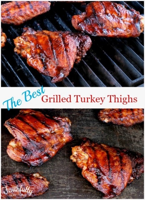 Turkey's not just for Thanksgiving! Definitely need to make The Best Grilled Turkey Thighs from Faithfully Gluten Free