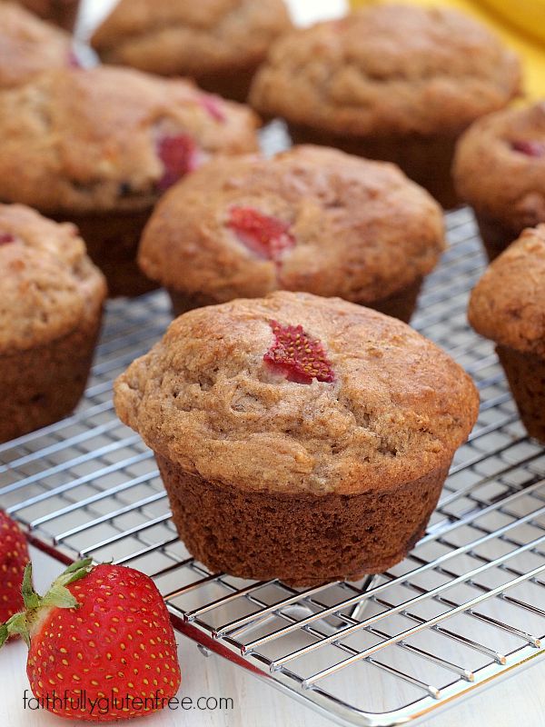 Gluten Free Strawberry Banana Muffins Faithfully Gluten Free