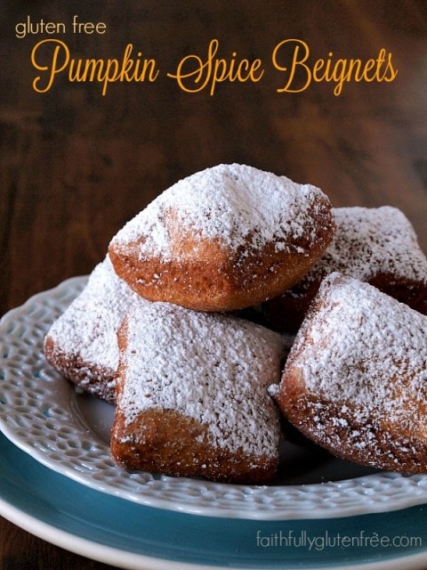 Gluten Free Pumpkin Spice Beignets from Faithfully Gluten Free