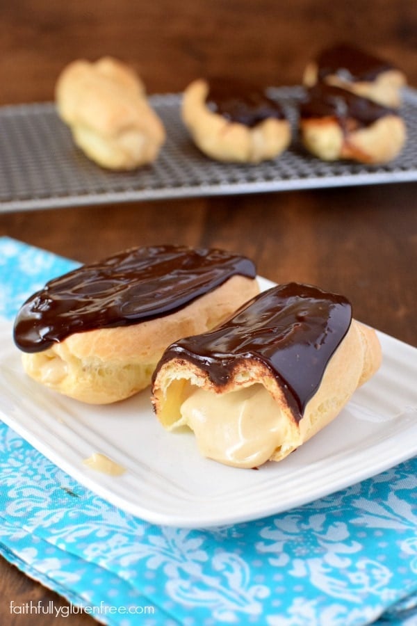Making Gluten Free Eclairs is much easier than you think! Mmm... think of all the flavor combinations you could make!