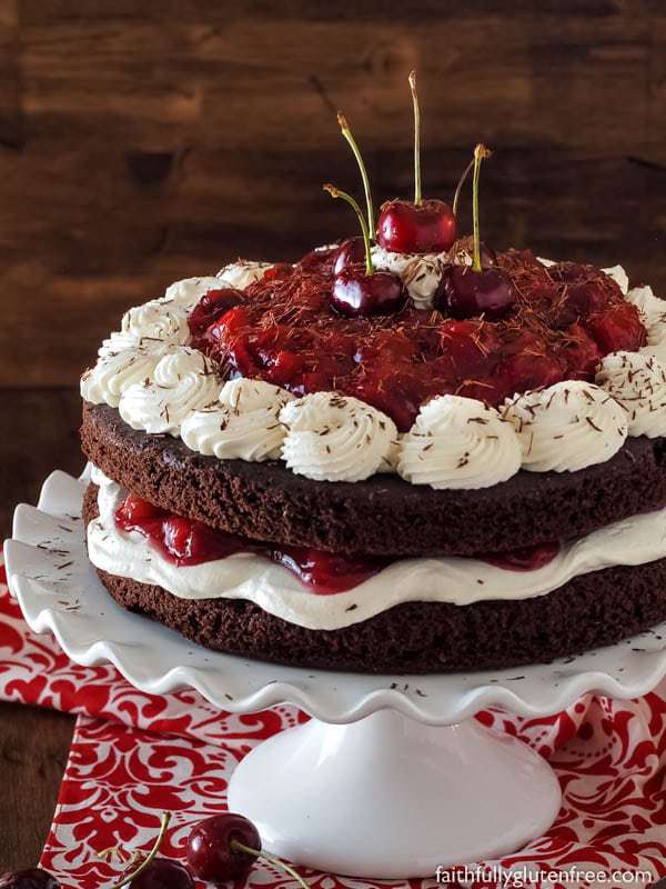 Flourless Black Forest Cake - no special flours needed to create this decadent dessert!