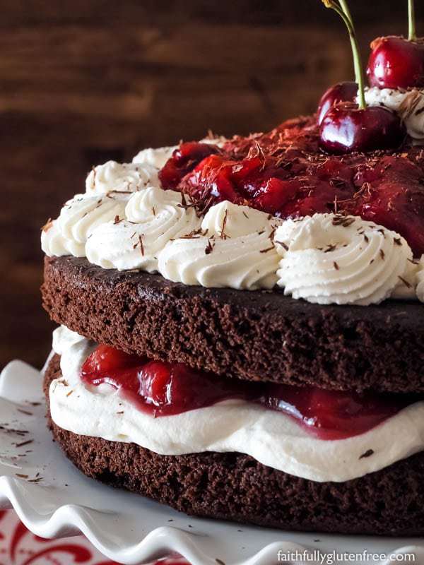 Flourless Black Forest Cake - no special flours needed to create this decadent dessert!