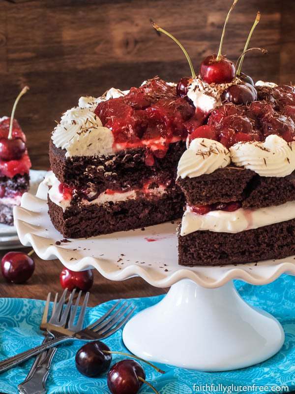 Flourless Black Forest Cake - no special flours needed to create this decadent dessert!