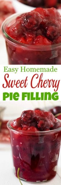 Easy Sweet Cherry Pie Filling from scratch (gluten & dairy free)