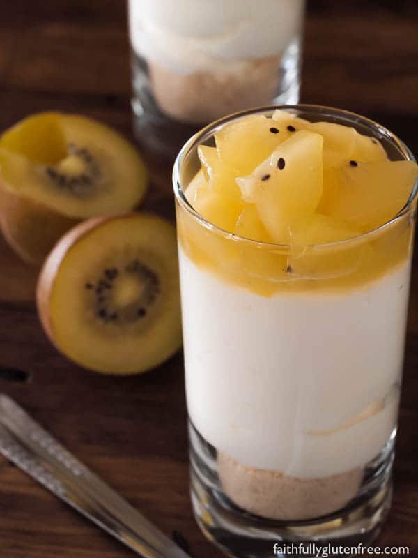 Summer entertaining is easy with these Individual Kiwi, Lemon and Honey No Bake Cheesecakes!