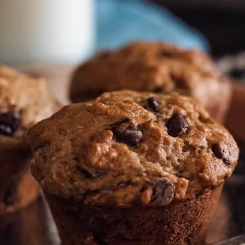 Moist Gluten-Free Chocolate Chip Banana Muffins