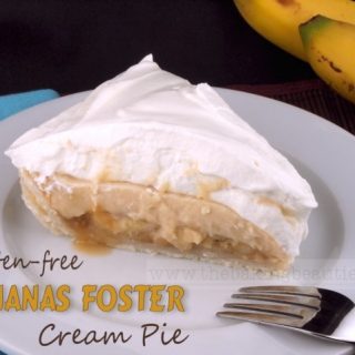 Gluten Free Bananas Foster Cream Pie