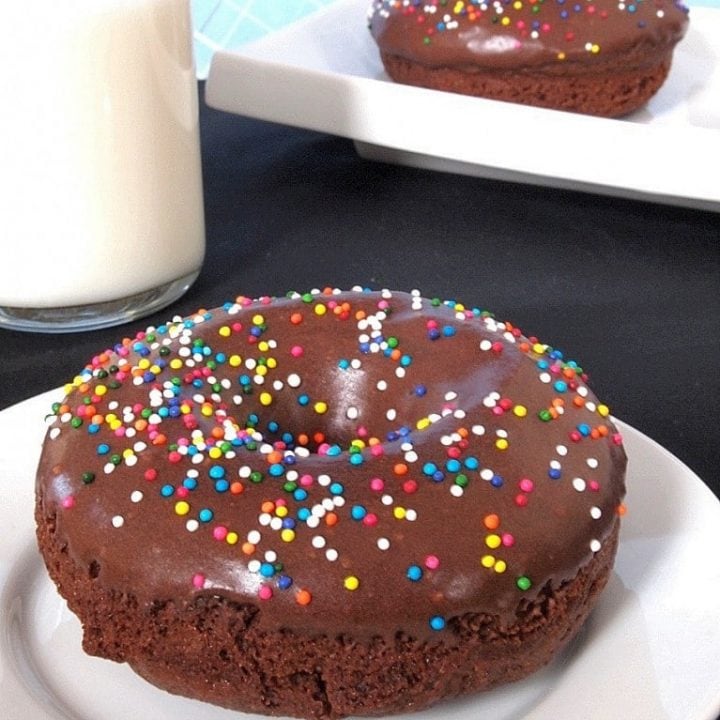 Gluten Free Baked Chocolate Doughnuts