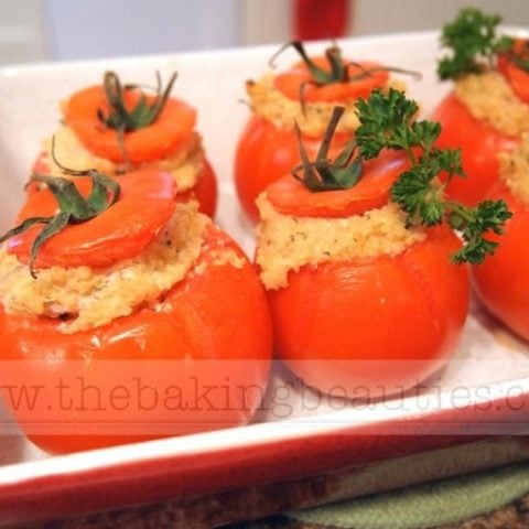 Creamy Quinoa Stuffed Tomatoes