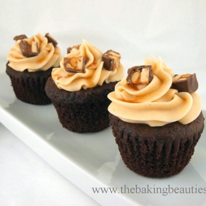 Gluten Free Snickers Cupcakes