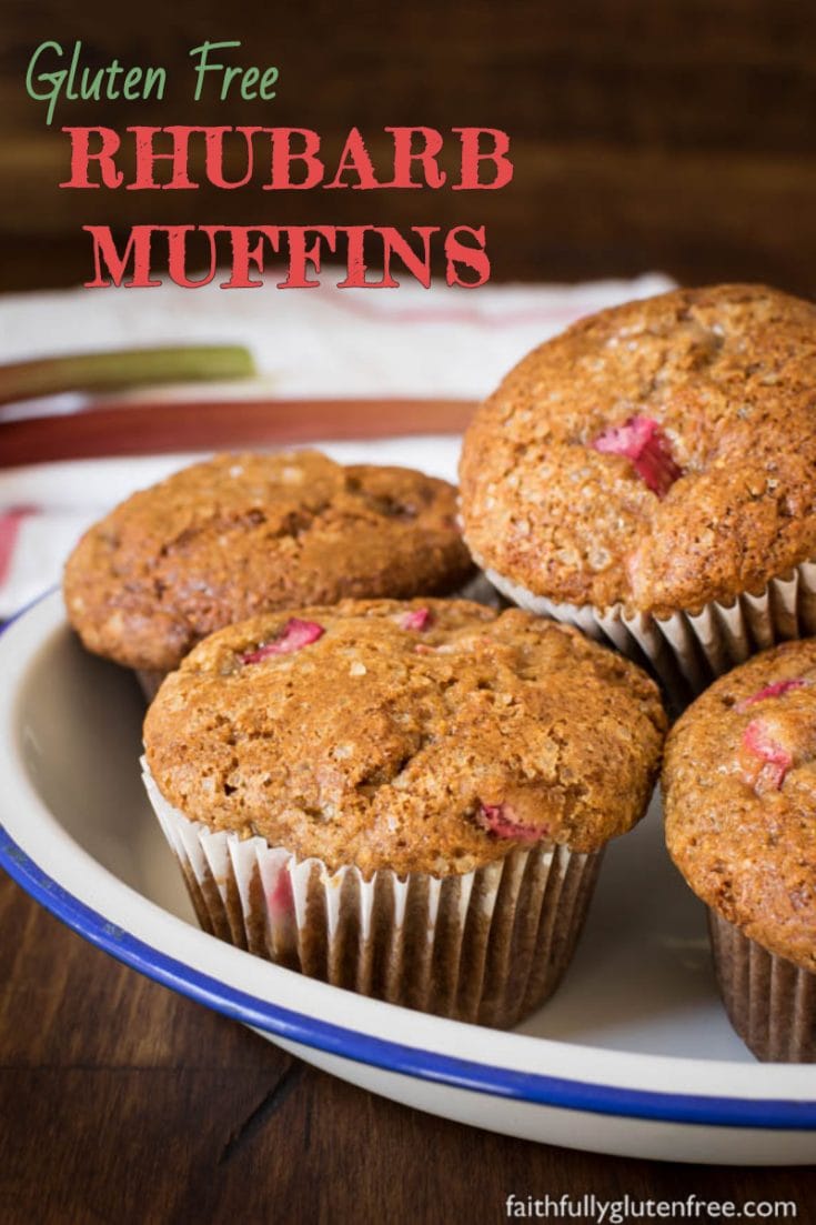 Gluten Free Rhubarb Muffins - Faithfully Gluten Free