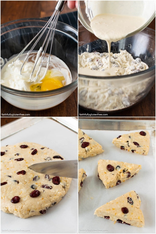 Step by step photos to make scones