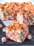 Only four ingredients and about 15 minutes time are needed to make these fun, naturally gluten free, Peanut Butter Confetti Squares.